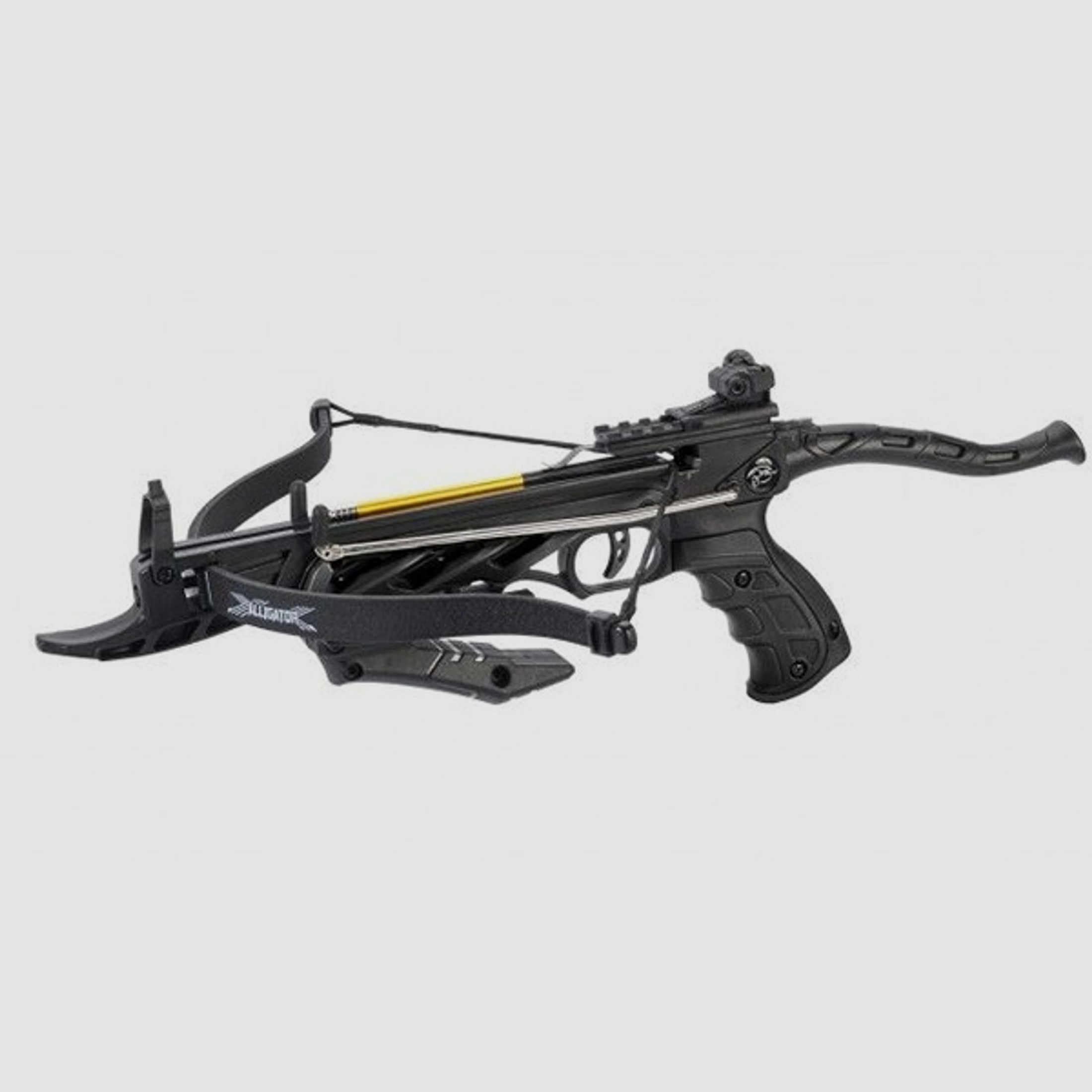 Pistolenarmbrust "ALLIGATOR I" Schwarz 80 lbs / 35kg mit Selbstspannmechanismus