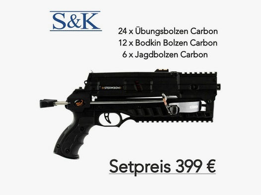 Steambow Stinger 2 compact - Neu - OVP - Rechnung - Megaset - inkl. 42 Premium-Bolzen