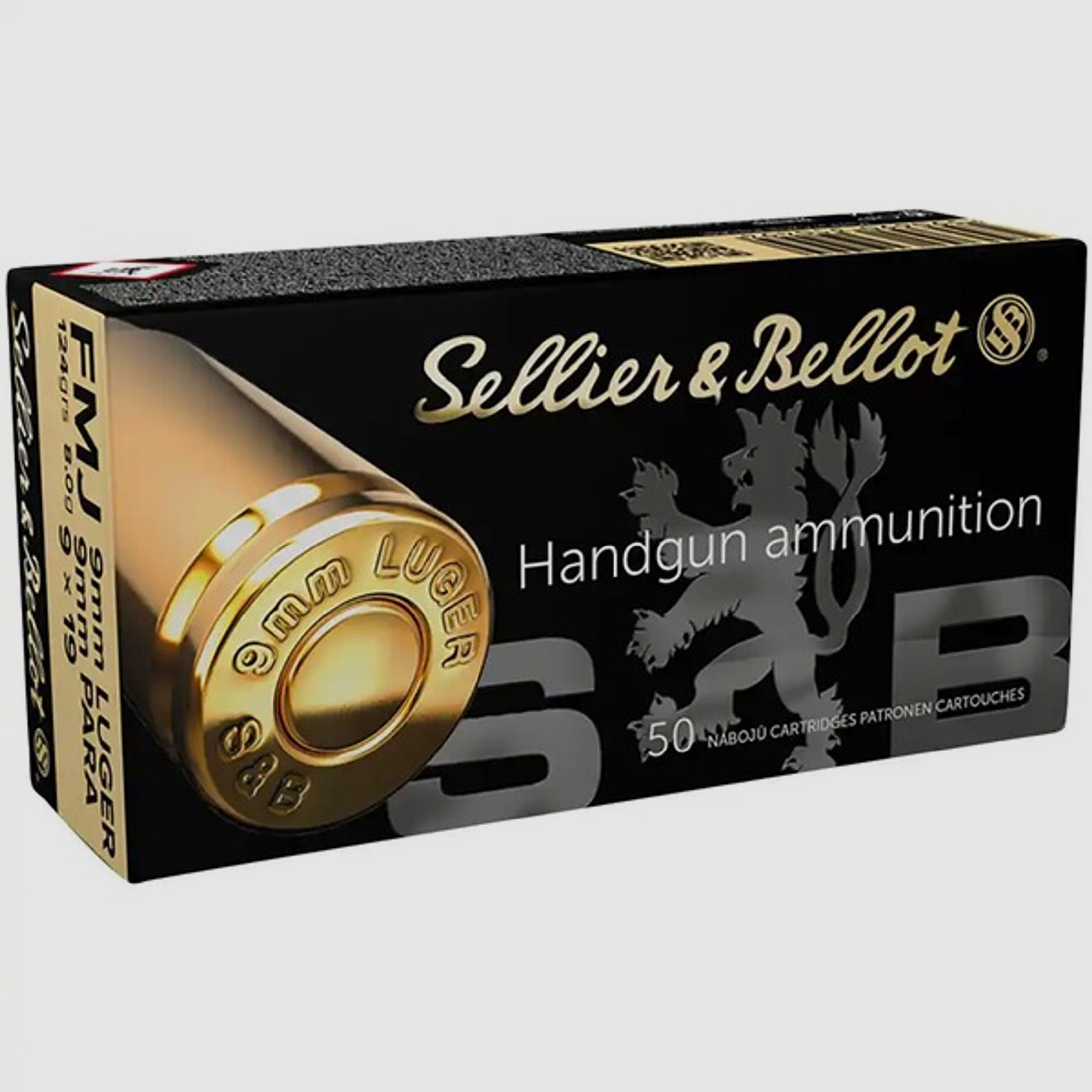 Sellier & Bellot 9 mm Luger Vollmantel 8,0g/124grs. 1.000 Schuss