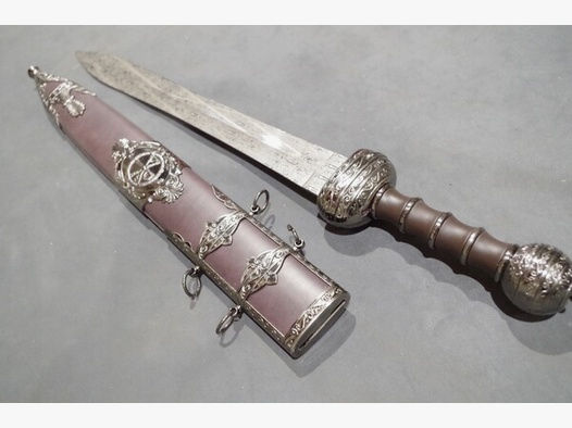 Edles Schwert Gladius mit schönen Beschlägen Römisches Schwert 420 er Stahl