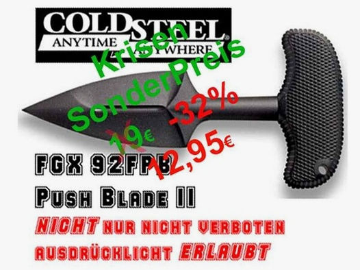 COLD STEEL • FGX Push Blade II • nicht Faustmesser • Pushdagger 92FPB