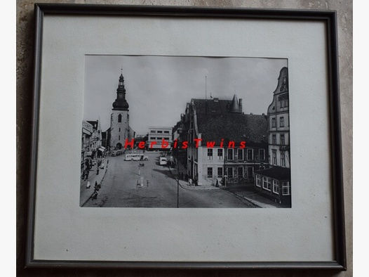 Original-Photographie Insterburg/Tschernjachowsk ALTER MARKT MIT LUTHERKIRCHE Ostpreussen 30er Jahre