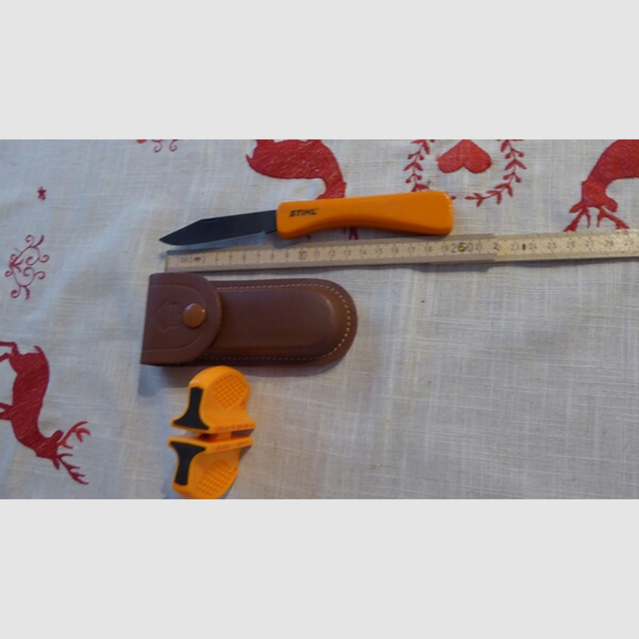 Stihl Messer mit Original Puma Messerscheide und Schleifstein