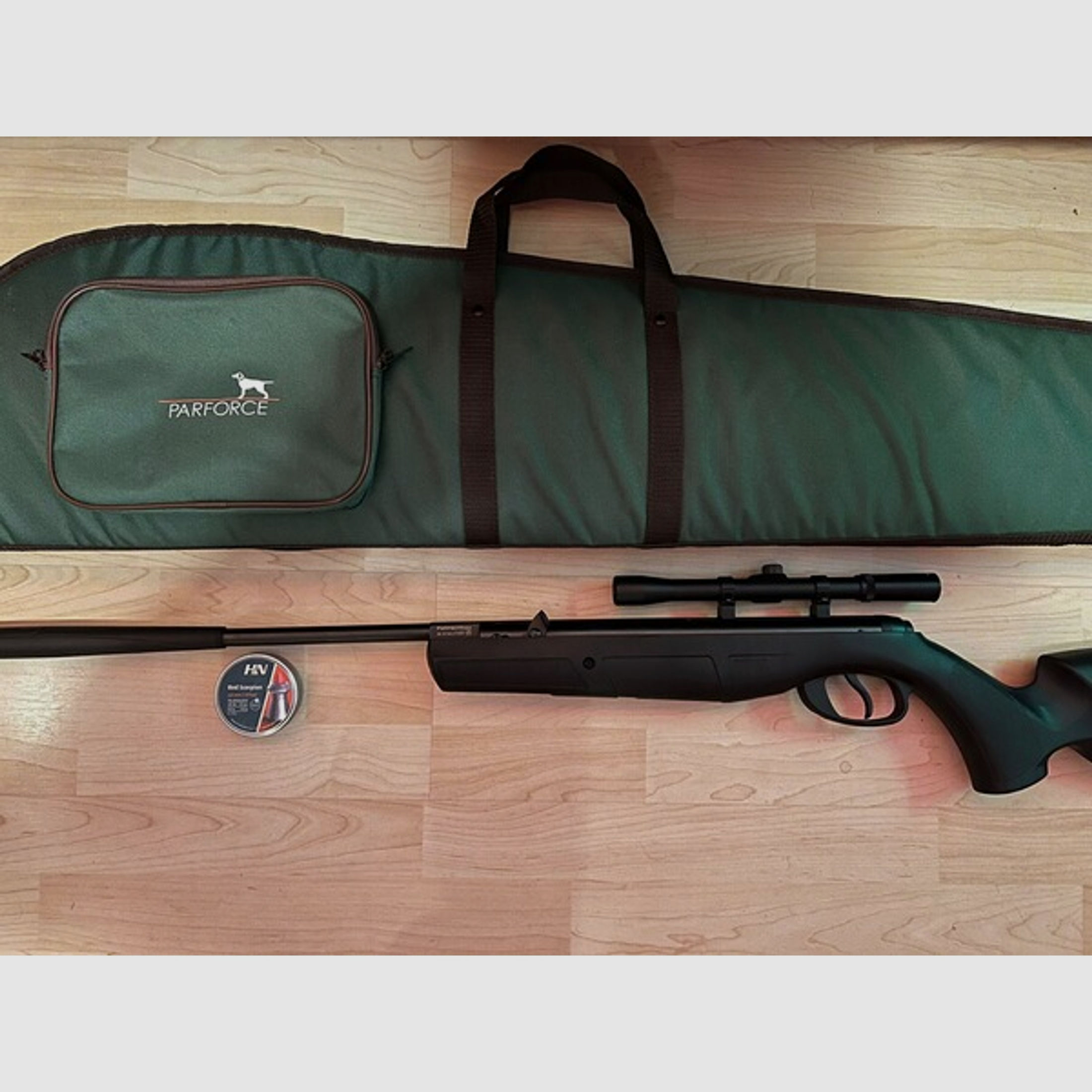Perfecta Luftgewehr mit Parfoce Tasche und Diabolos von H&N