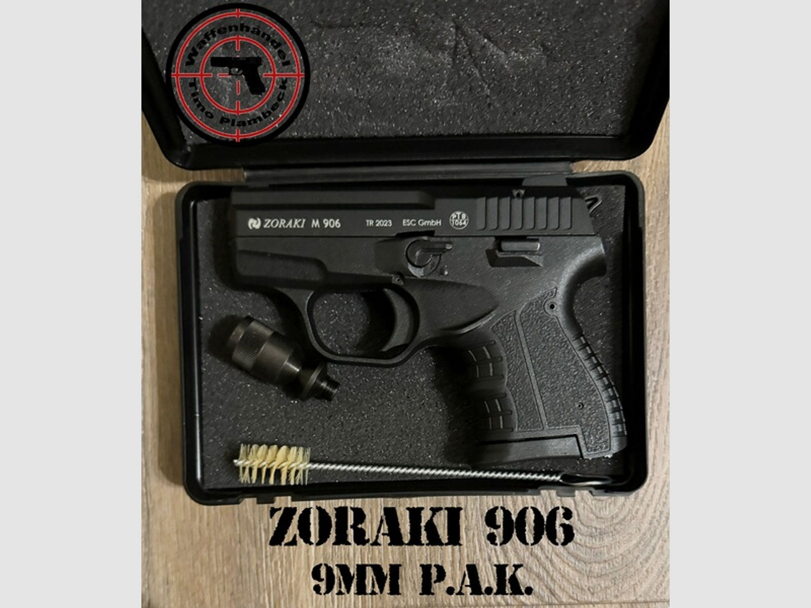 ZORAKI 906 black mit Ersatzmagazin und 50 Schuss Black Mamba 9mm P.A.K.