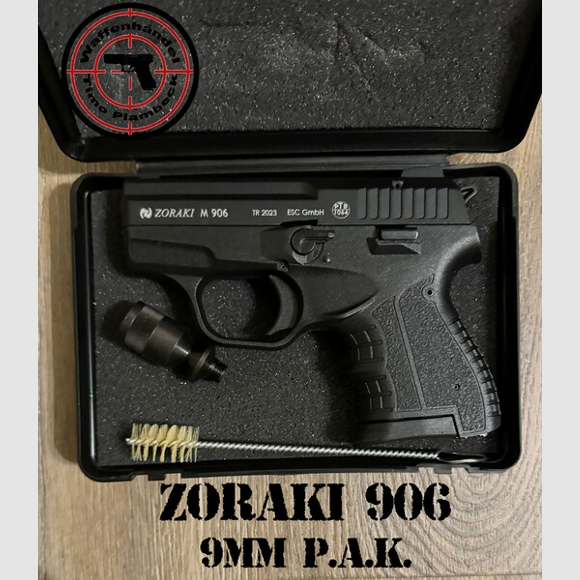 ZORAKI 906 black mit Ersatzmagazin und 50 Schuss Black Mamba 9mm P.A.K.