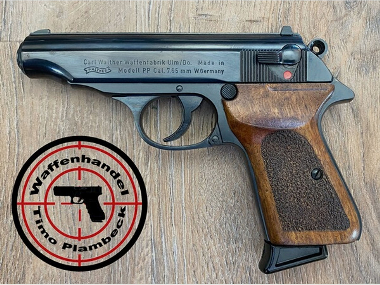 halbautomatische Pistole  Walther Mod. PP  (Baujahr:1983) im Kaliber 7,65mm Browning