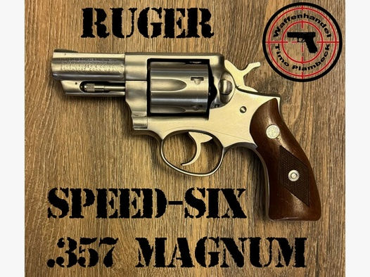 Revolver  RUGER Mod. Speed-Six  mit 2,75"-Lauf  im Kaliber .357 Magnum  in Stainless Steel