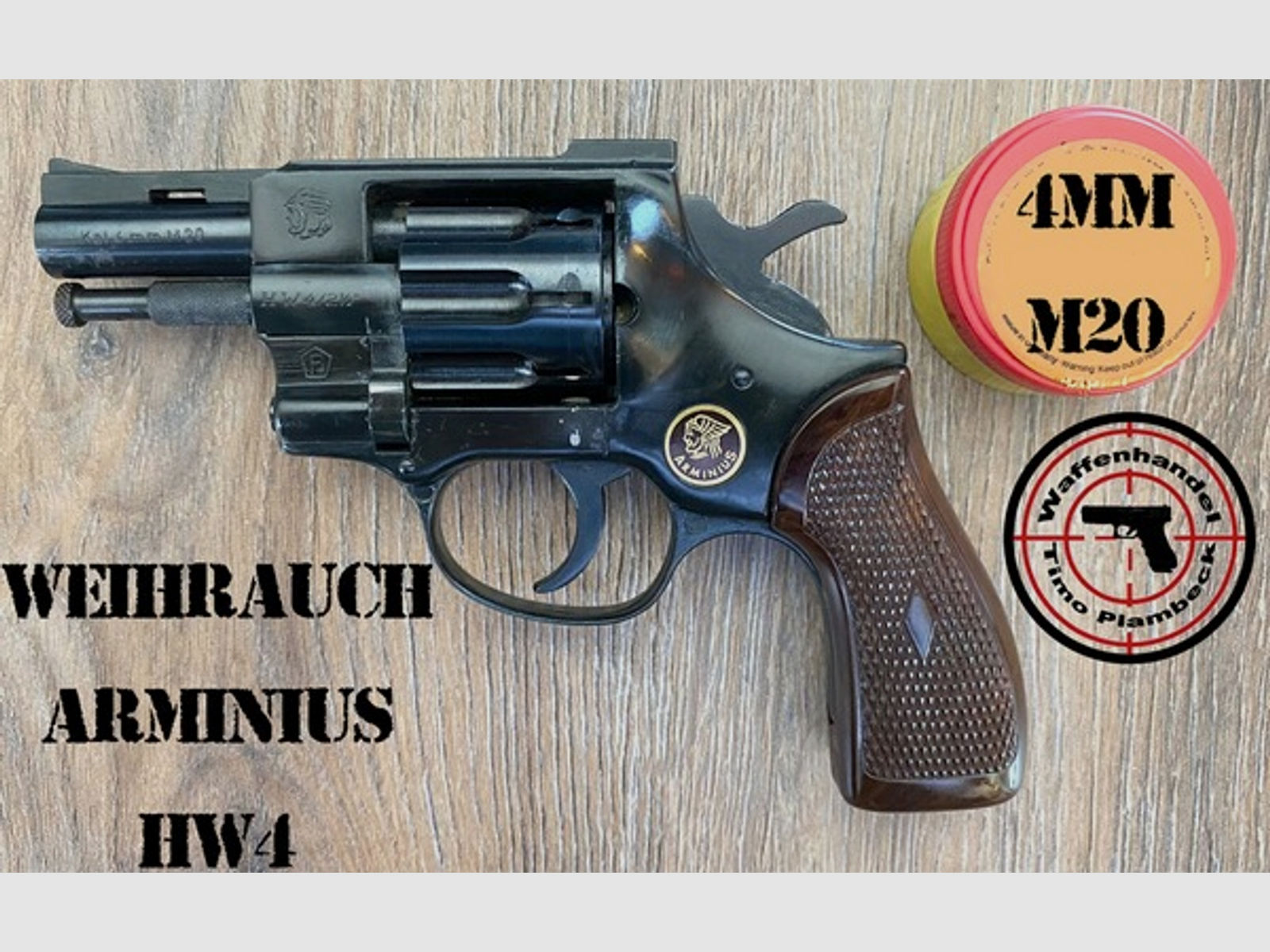 Revolver  Weihrauch Arminius HW4  im Kaliber 4mmM20 - erwerbscheinpflichtig, aber bedürfnisfrei!