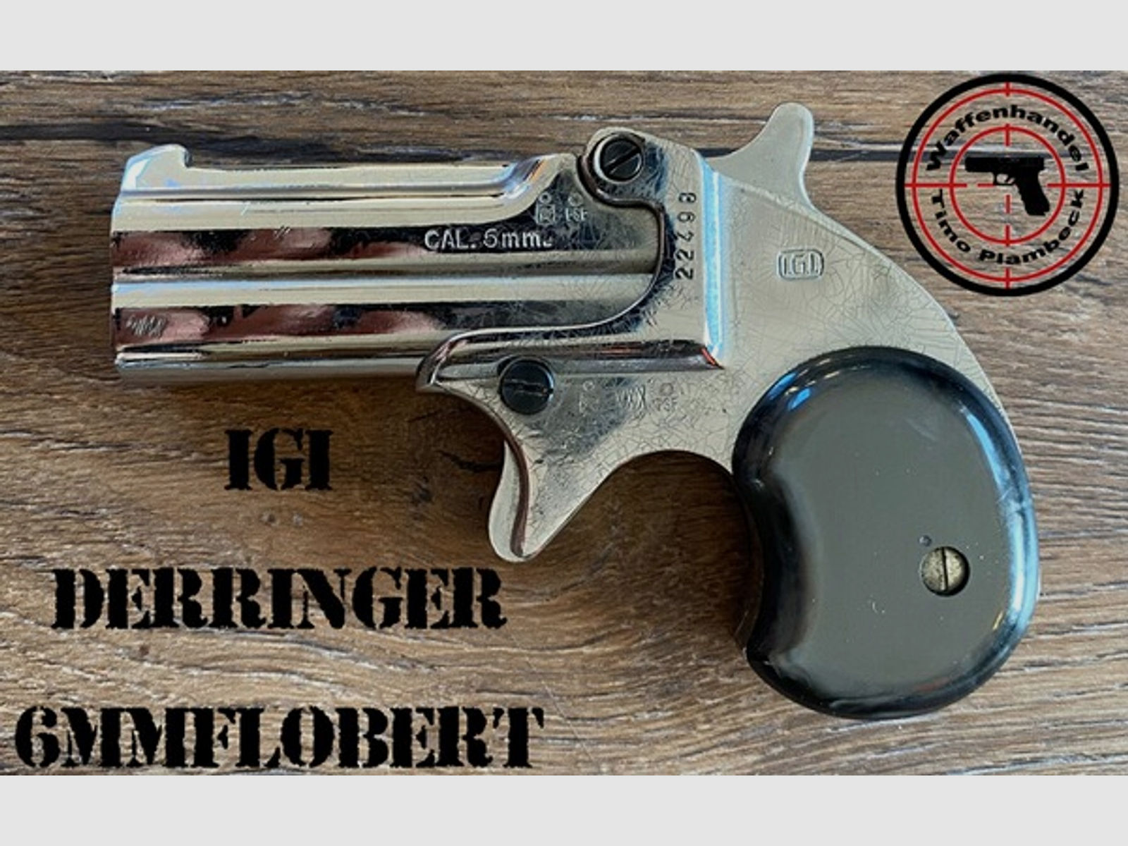 Einzellader-Pistole  IGI  Derringer  im Kaliber 6mm Flobert
