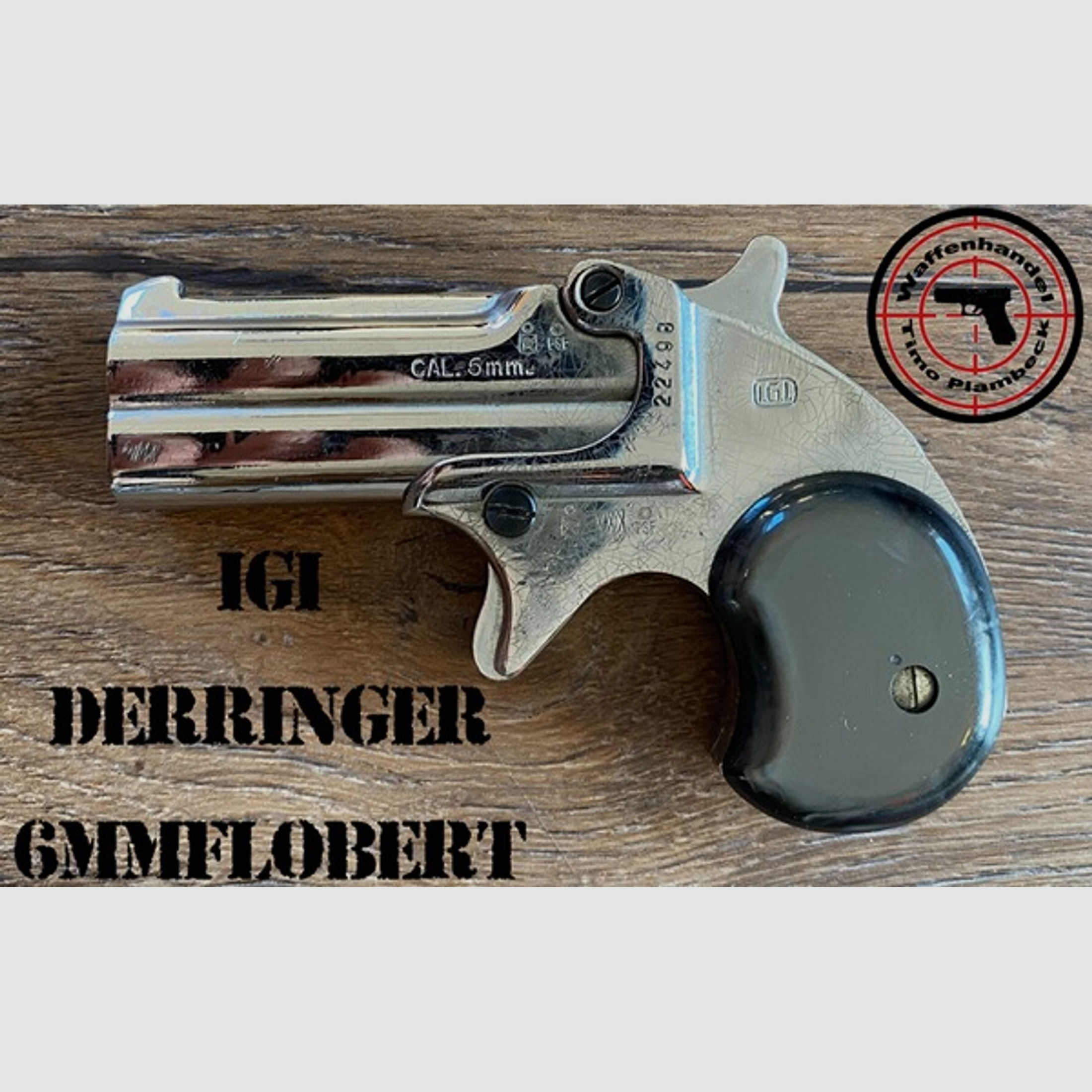 Einzellader-Pistole  IGI  Derringer  im Kaliber 6mm Flobert