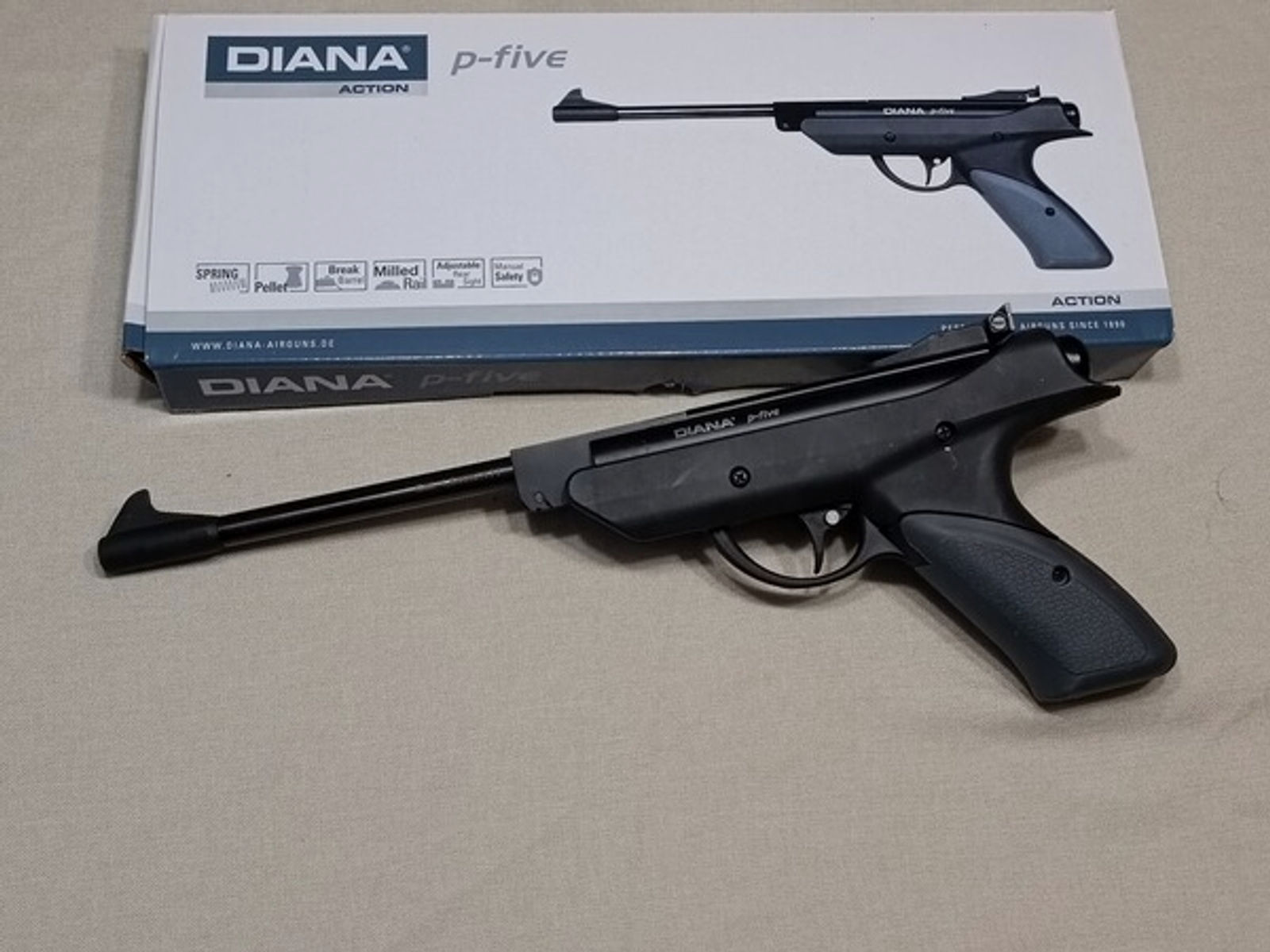 Diana Knicklauf Luftpistole p-five 4,5 mm Diabolo