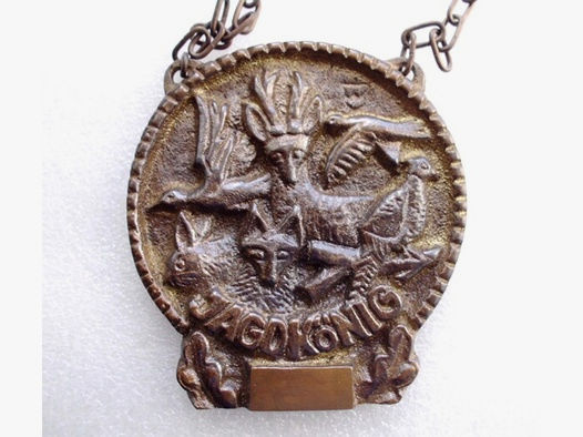 Schwerer Jagdorden, Jagdkönig Niederwildjagd Bronze an solider Bronzekette