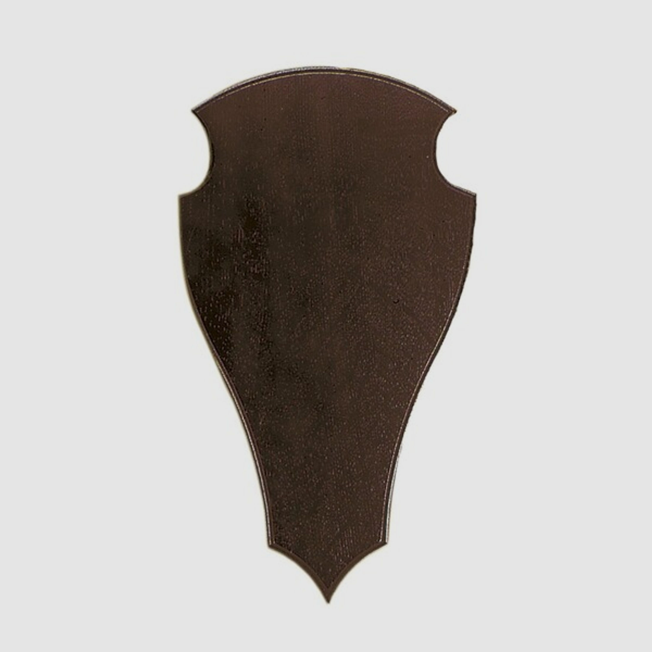 Trophäenschild Damhirsch, Eiche dunkel, Größe 28x17,5cm