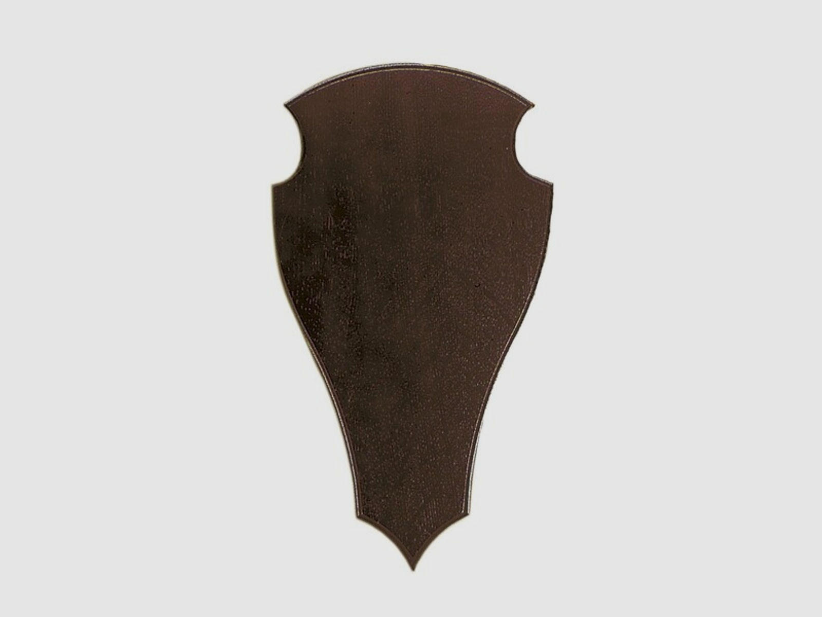 Trophäenschild Damhirsch, Eiche dunkel, Größe 28x17,5cm