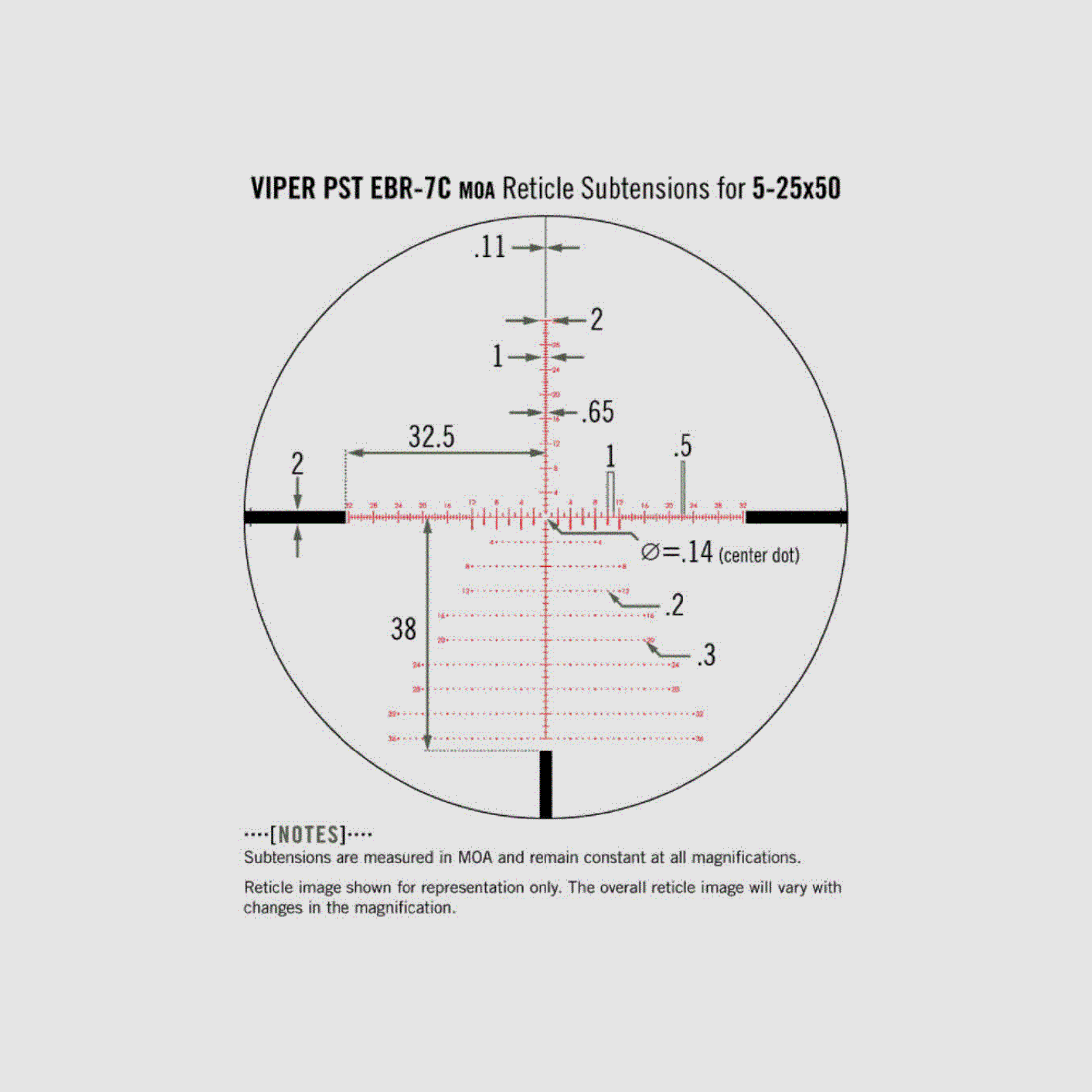 Vortex Viper PST Gen II 5-25×50 MOA FFP