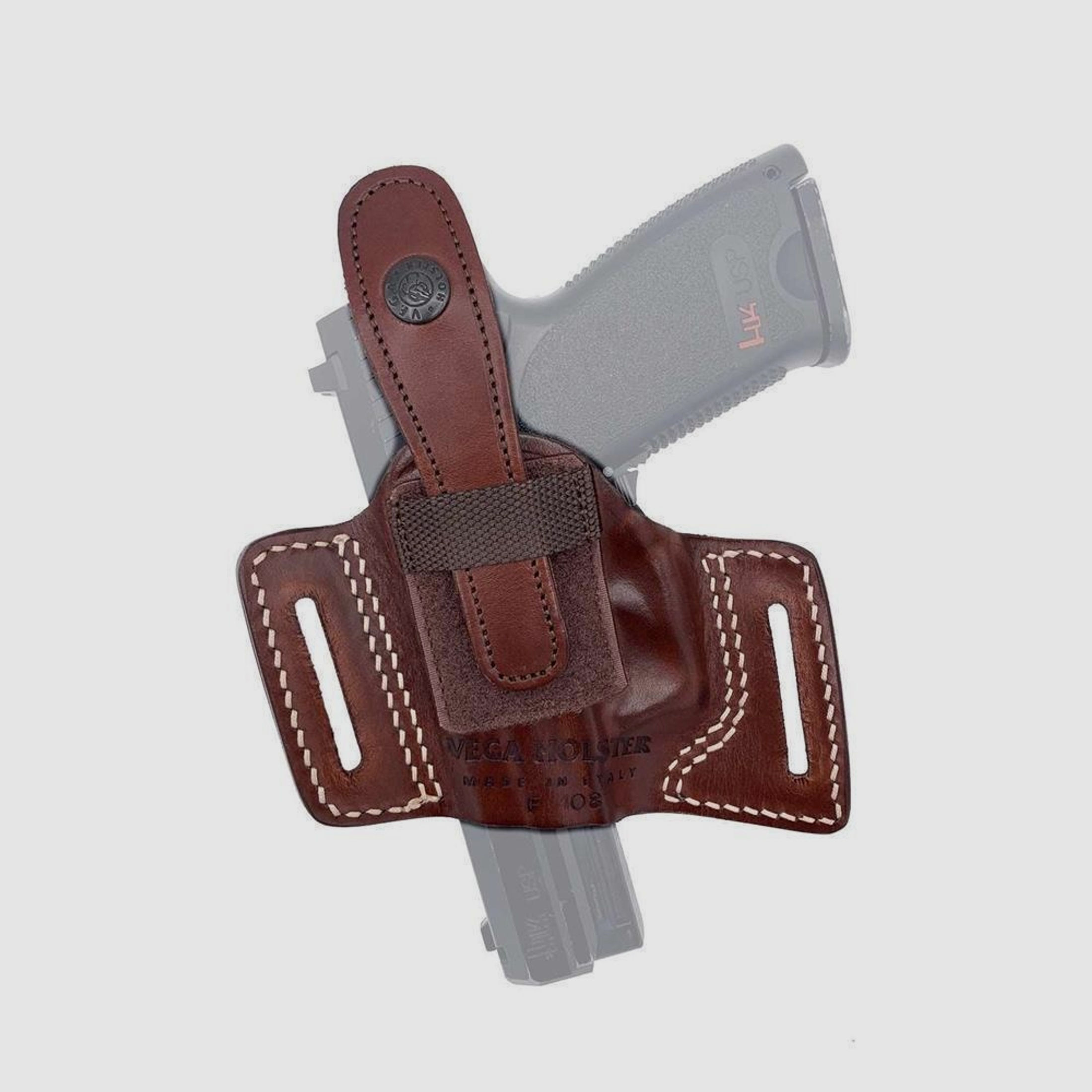 Gürtelholster mit offener Mündung & Sicherung Sig Sauer P320 Carry/Compact/M17/PRO 2022/2340, Beretta APX -Braun-Linkshänder
