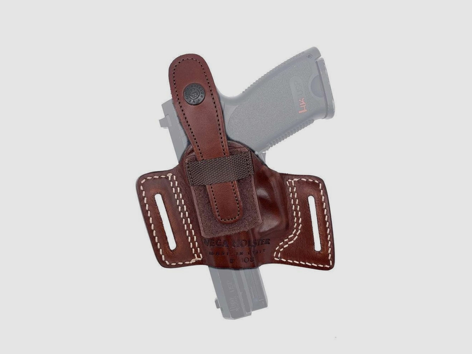 Gürtelholster mit offener Mündung & Sicherung Sig Sauer P320 Carry/Compact/M17/PRO 2022/2340, Beretta APX -Braun-Rechtshänder