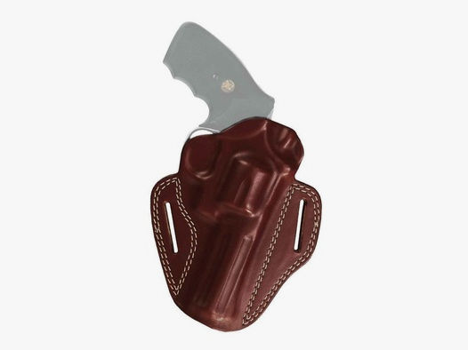 Pancake Lederholster für Revolver 3"-4" S&W K/L Frame,Colt,Ruger,Korth,Taurus,HW 357,Zoraki R1/R2 Braun Linkshänder