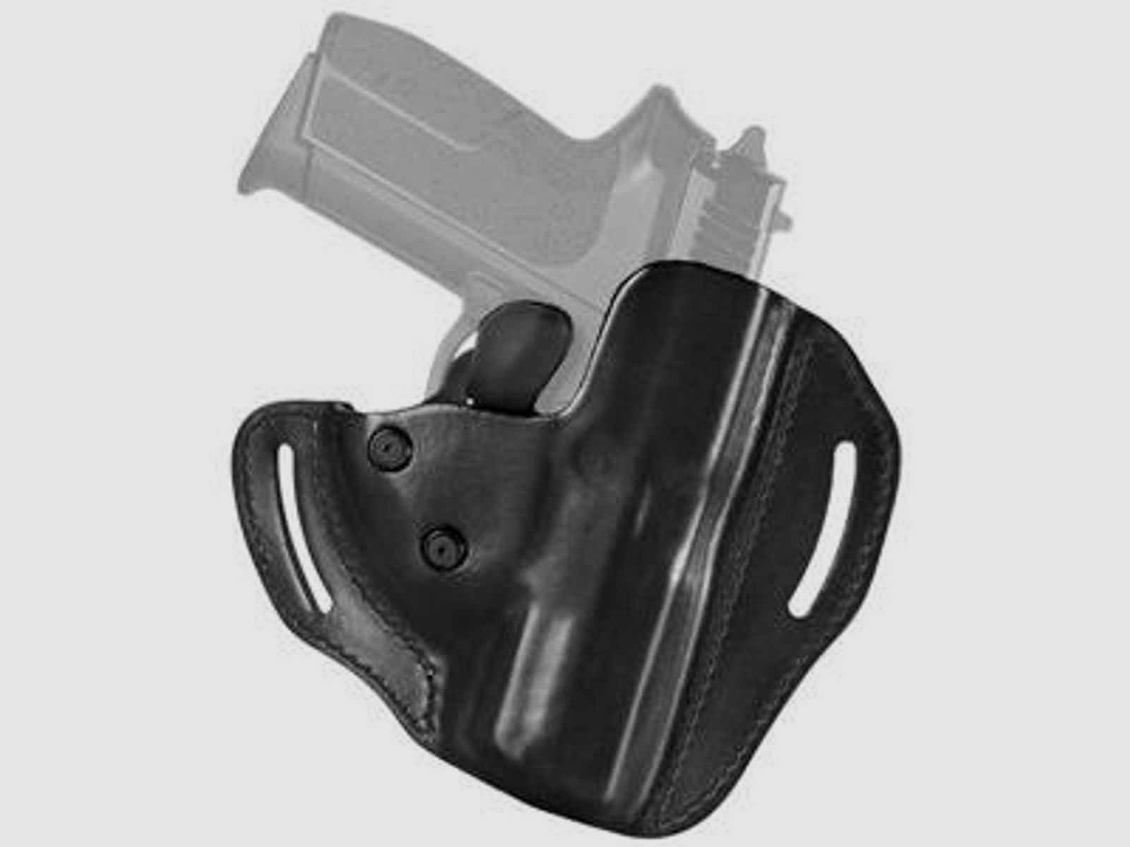 Lederholster SECURITY LOCK Glock 17/22/31/37 Schwarz Rechtshänder