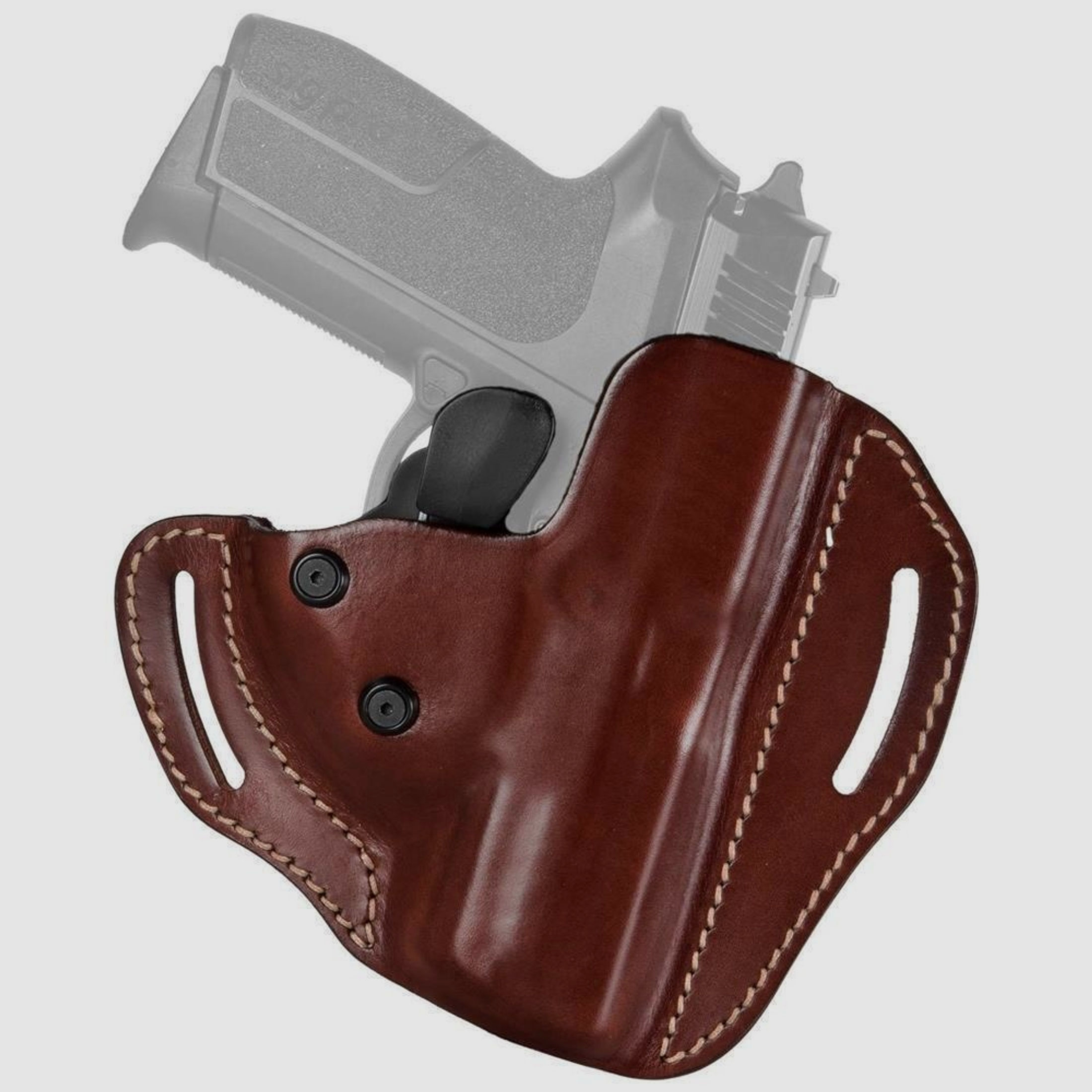 Lederholster SECURITY LOCK Glock 17/22/31/37 Braun Rechtshänder