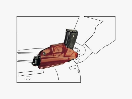 Mehrzweck-Schulterholster/Gürtelholster "Miami" Walther PPK-Braun-Linkshänder