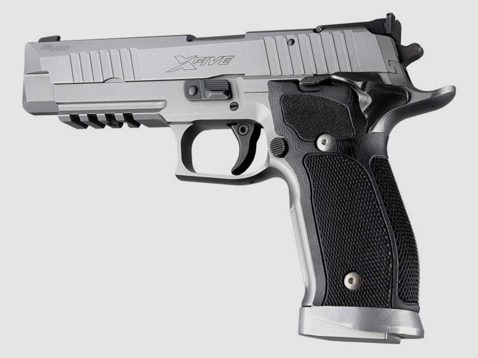 G10 Griff für SIG Sauer P226 SAO X5 / X6 - Checkered Solid Black