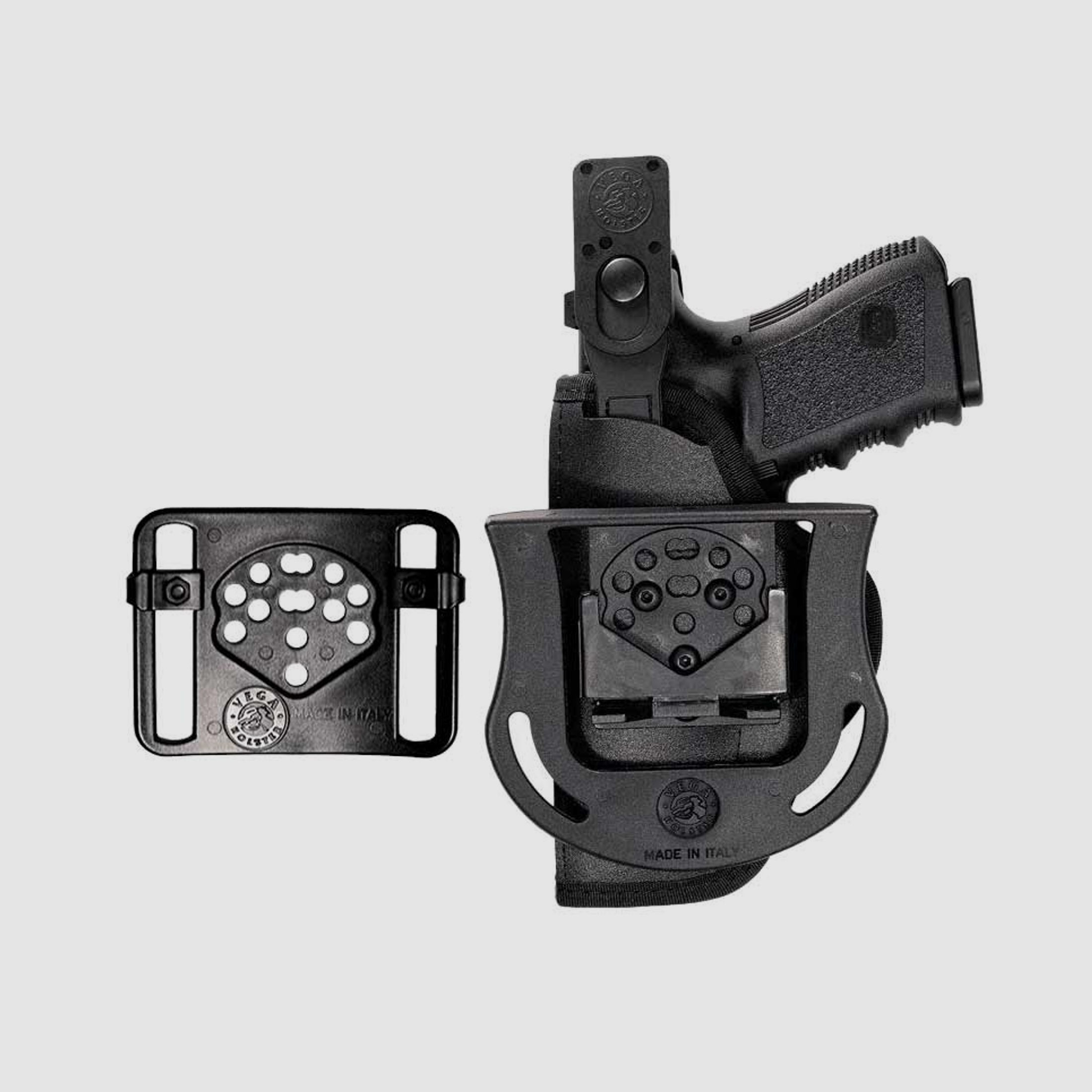 Cordura Holster mit Paddle/Gürtelsystem Glock 26/27/28/33, Walther PPS, Taurus PT111 Linkshänder