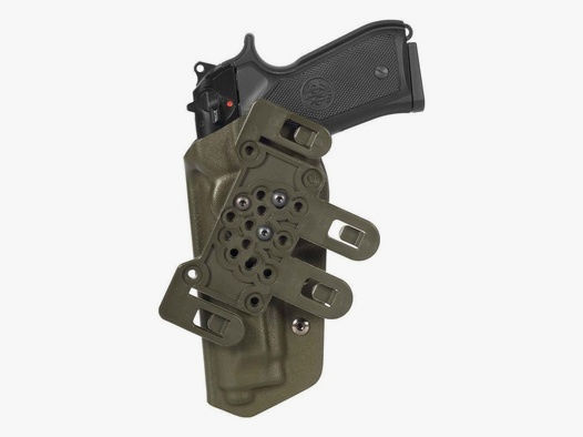 Brustholster mit MOLLE Plattform Glock 17/18/22/31/37-OD Green-Linkshänder