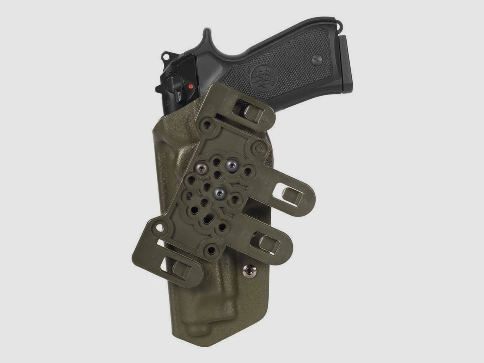 Brustholster mit MOLLE Plattform Glock 19/19X/23//25/32/38/45-OD Green-Linkshänder