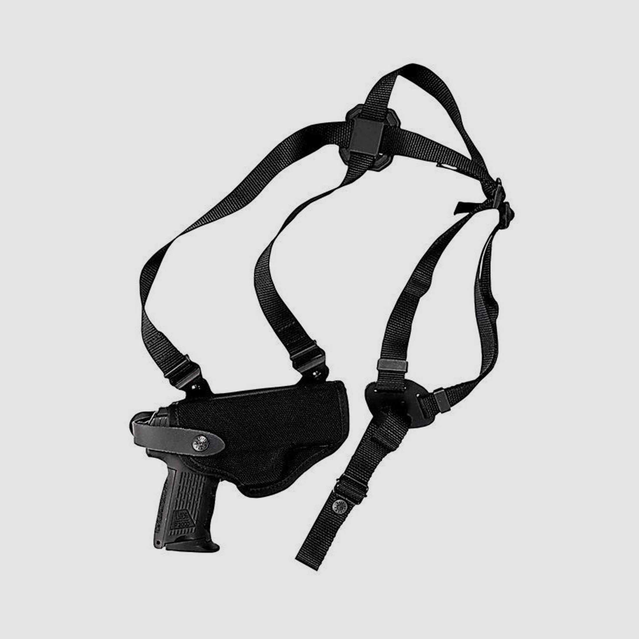 Schulter & Gürtelholster System aus Cordura Glock 42/43-Linkshänder