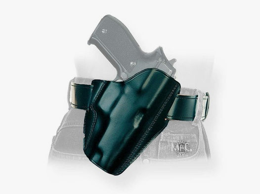 Schnellziehholster LIGHTNING "FBI" Glock 43/43X/48-Linkshänder-Braun