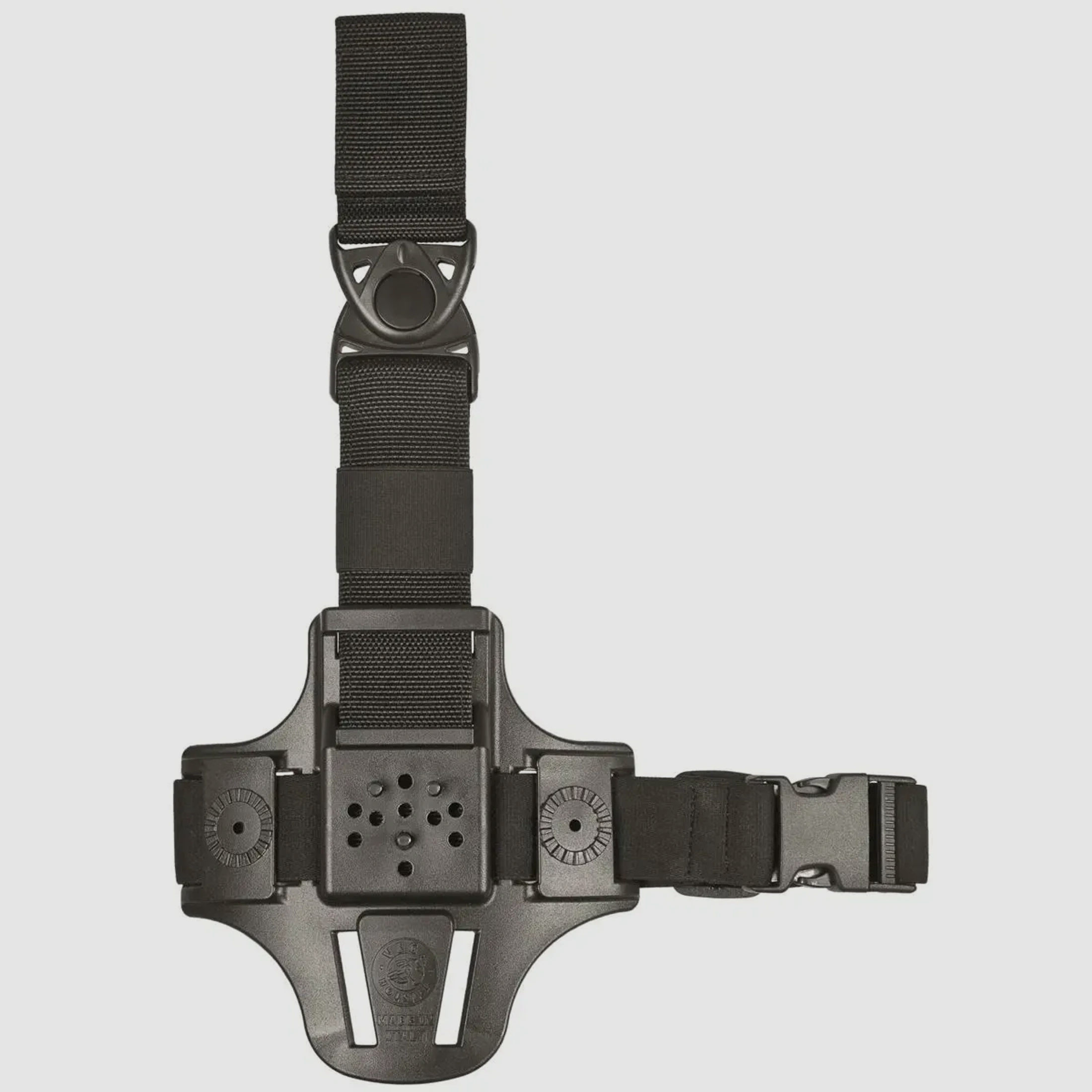 Taktisches CAVALLERY Oberschenkelholster mit Sicherheitslevel II Glock 19/19X/23//25/32/38/45-Schwarz-Rechtshänder