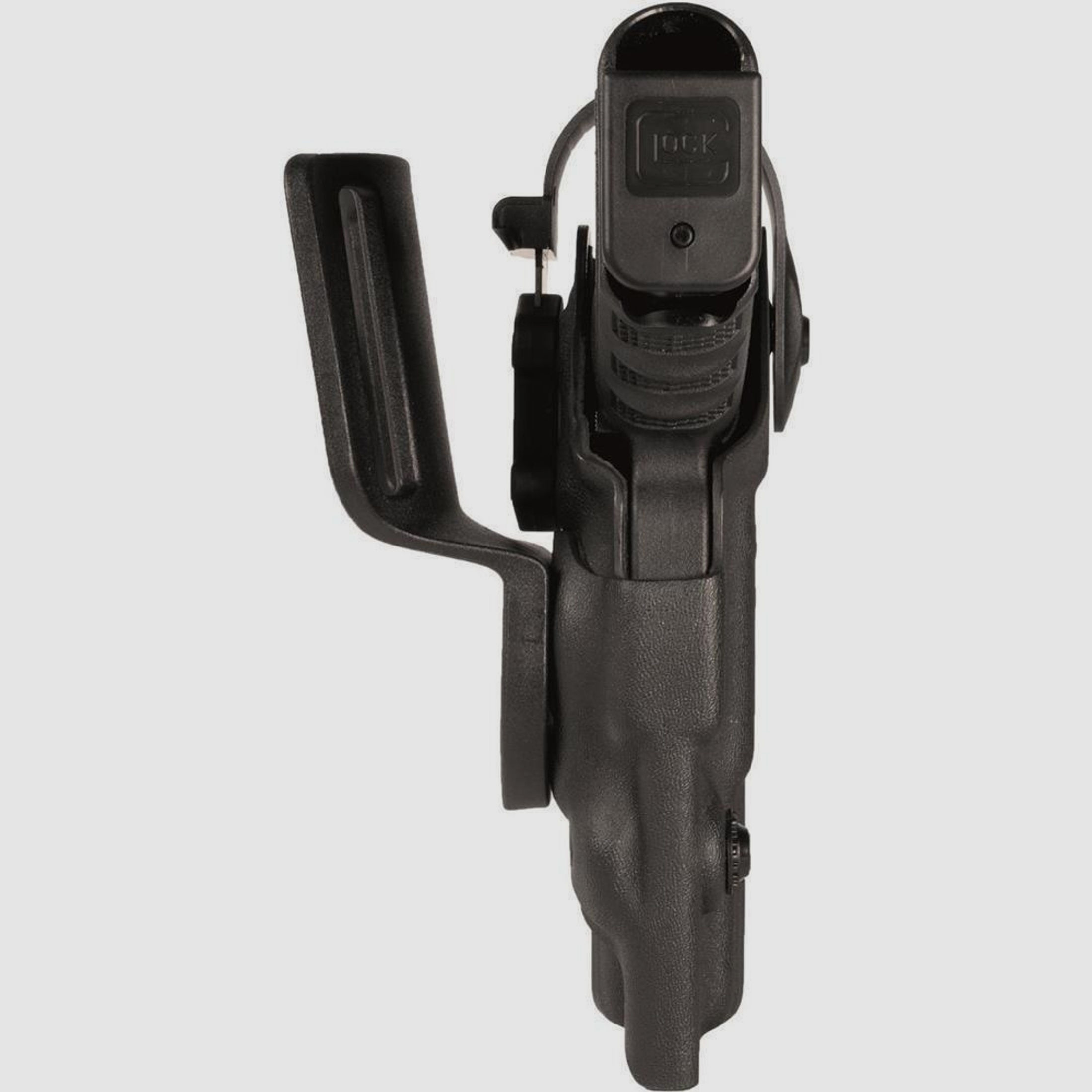 VEGATEK DUTY Holster mit Sicherheitslevel II Glock 19/19X/23//25/32/38/45-Schwarz-Linkshänder