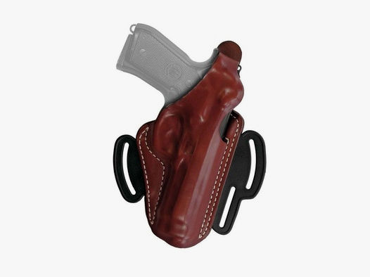 Techno-Loop Lederholster Glock 19/19X/23/25/29/30/32/36/38/45 Schwarz Linkshänder