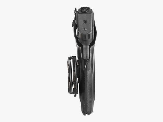 Lederholster mit Polymer Gürtelhalterung Glock 19/19X/23/25/29/30/32/36/38/45 Schwarz Linkshänder
