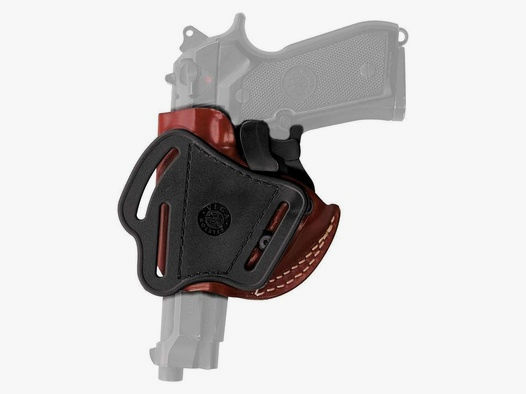 Techno-Loop-Holster mit Sicherung Glock 20/21/29/30/36,H&K P2000/P30/SFP9-VP9,Zoraki 917,Walther P99/P99Q/PPQ Braun Rechtshänder