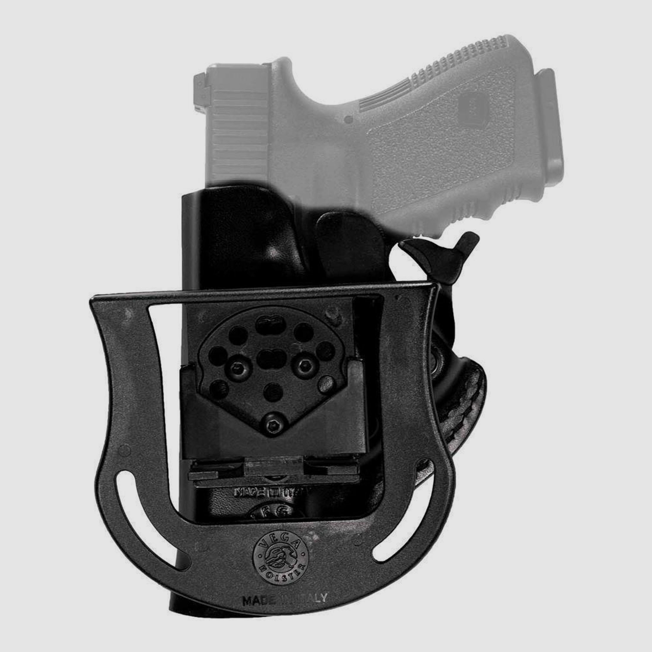 Paddelholster mit VEGA PULL SIDE System Glock 19/19X/23/25/29/30/32/36/38/45 Schwarz Linkshänder
