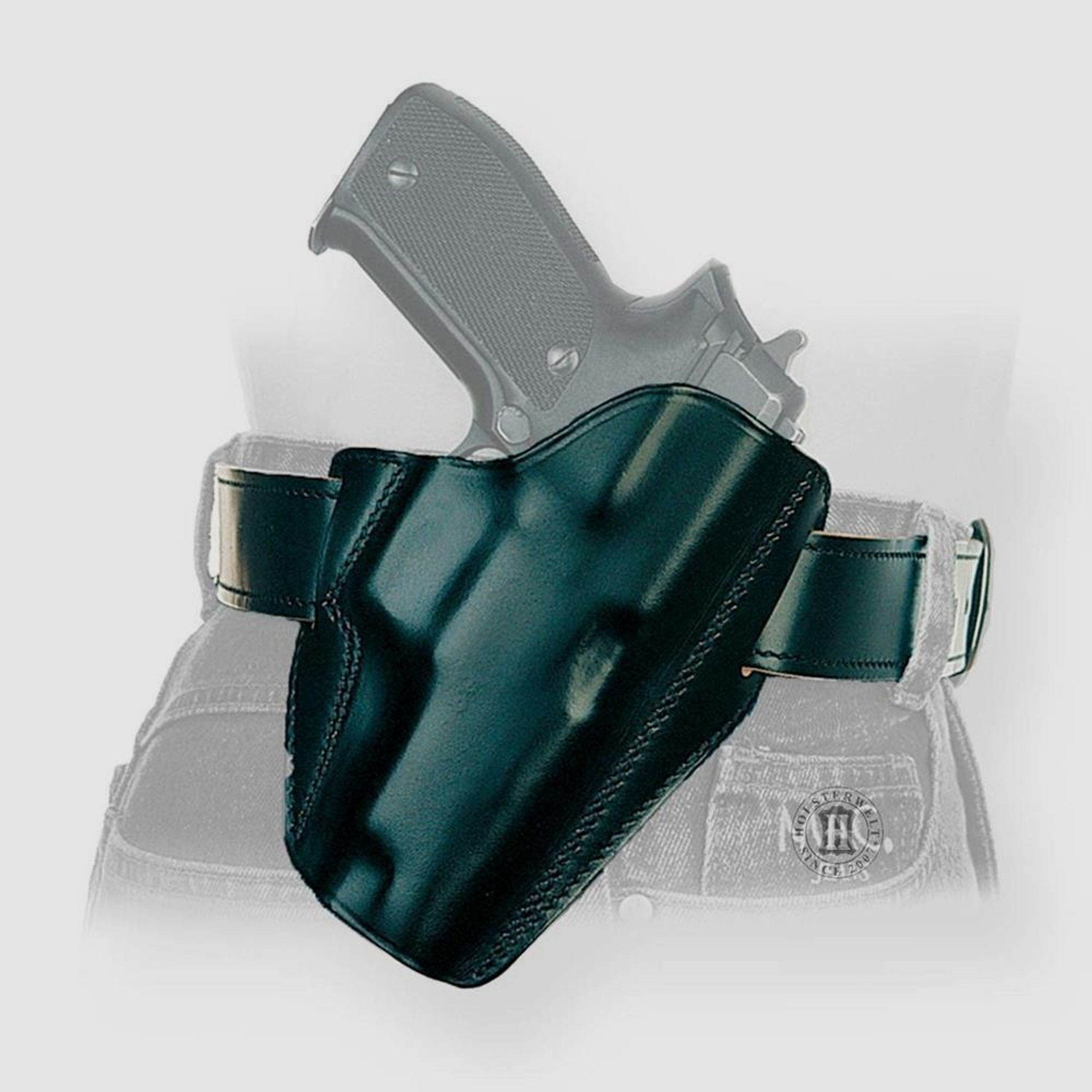 Schnellziehholster LIGHTNING "FBI" Glock 42-Linkshänder-Braun