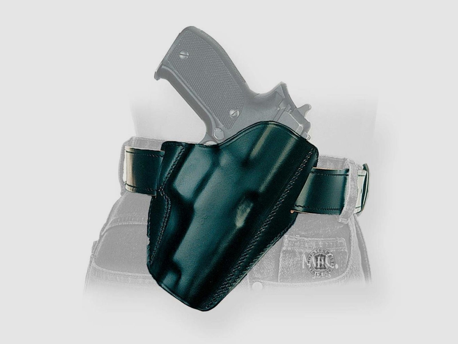 Schnellziehholster LIGHTNING "FBI" Glock 42-Rechtshänder-Braun