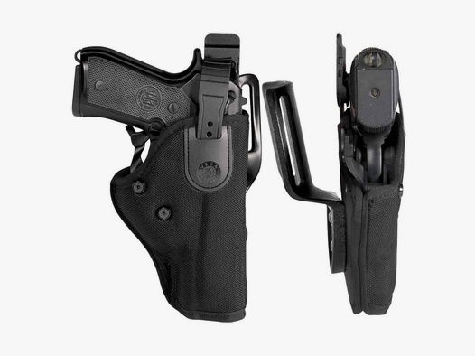Nylon Dienstholster LEVEL III Glock 17/18/22/31/37, S&W M&amp;P Linkshänder