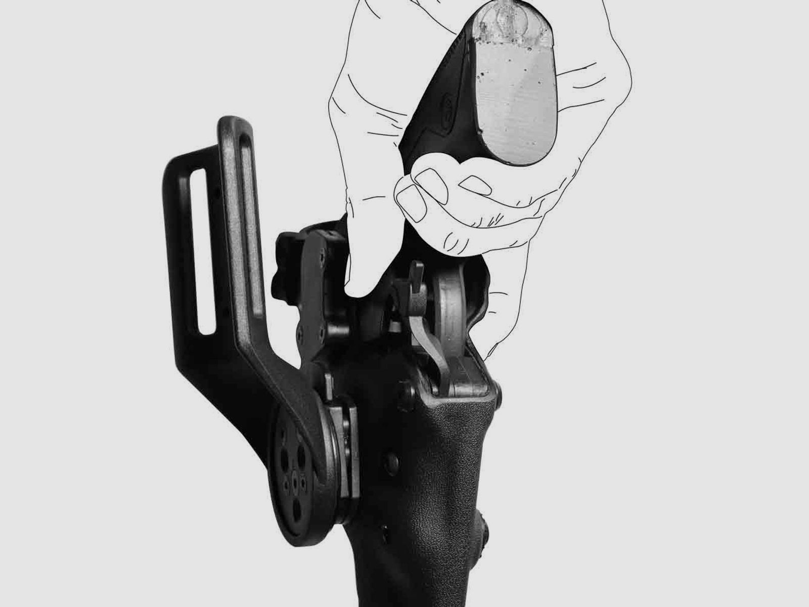 Kompaktes Gürtelholster "SHORT" Walther P99 Linkshänder
