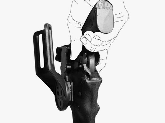 Kompaktes Gürtelholster "SHORT" Walther P99 Linkshänder