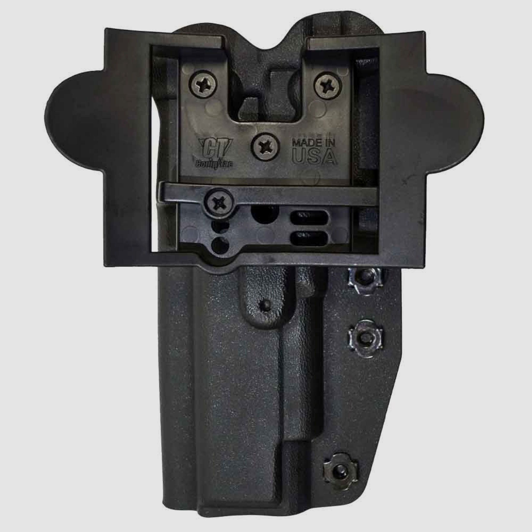 Comp-Tac Kydex Holster INTERNATIONAL H&K SFP9 Standard (Push Button Release)-Rechtshänder-Schwarz