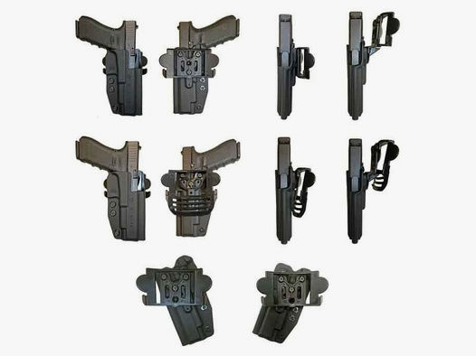 Comp-Tac Kydex Holster INTERNATIONAL Glock 19/23/32 (Gen. 1, 2, 3 , 4)-Linkshänder-Schwarz
