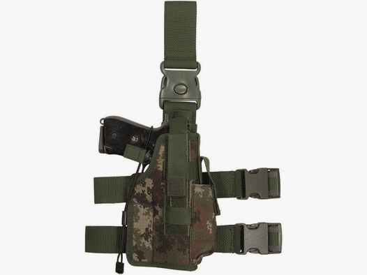 Taktisches Oberschenkelholster für Pistolen Full Size L/Auto bis 5" Camouflage Linkshänder