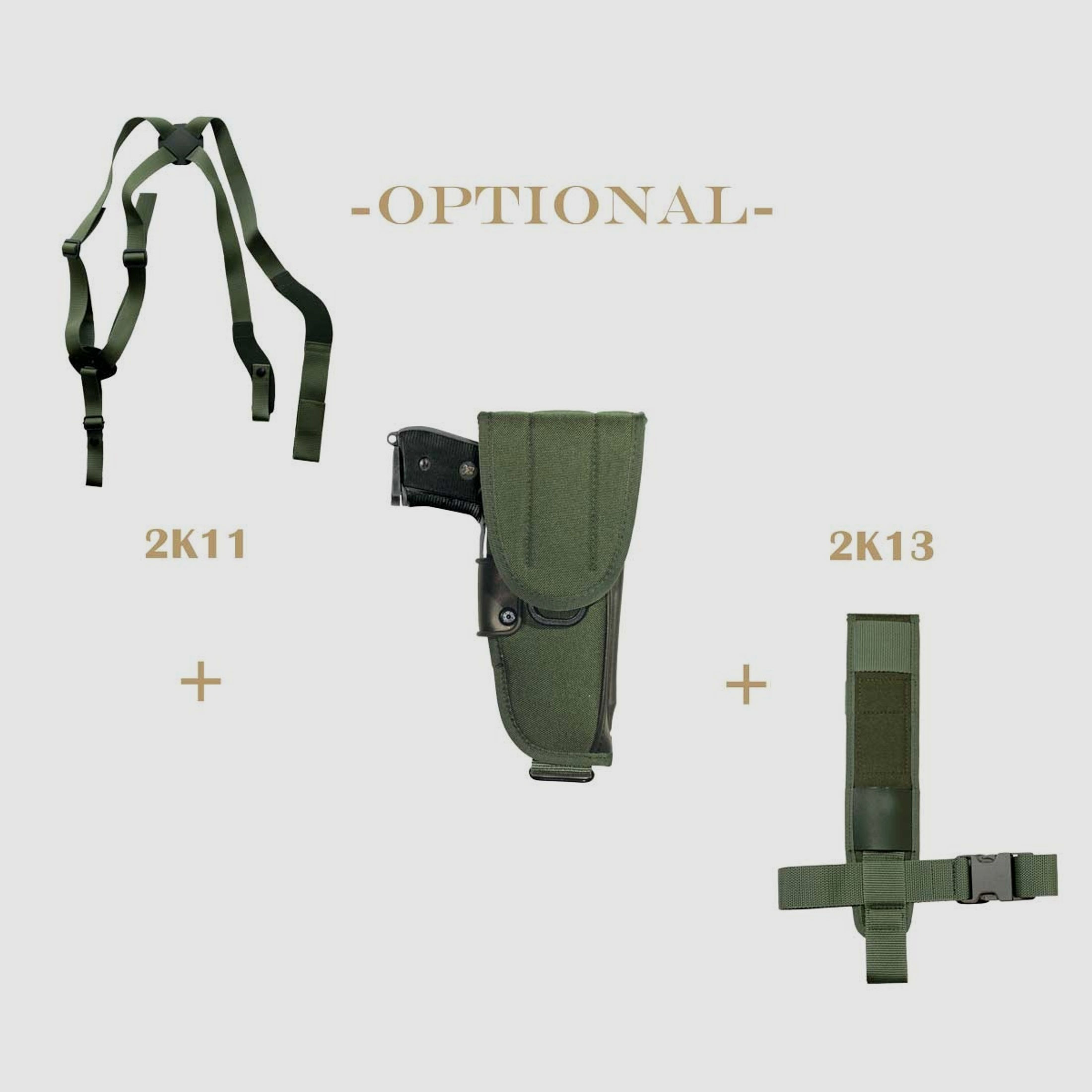 Militärisches Klappenholster aus Cordura Full Size L/Auto bis 5" Camouflage Linkshänder