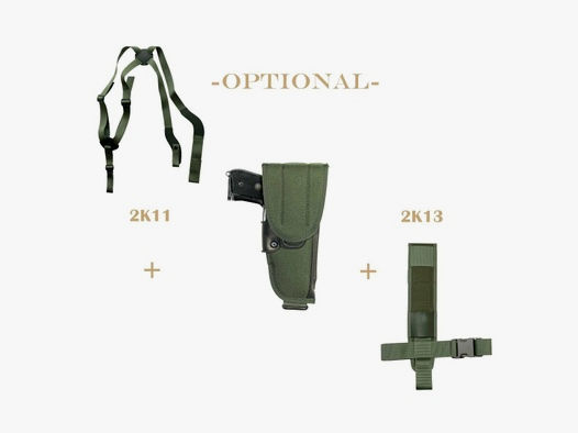 Militärisches Klappenholster aus Cordura Compact L/Auto bis 4" Camouflage Rechtshänder