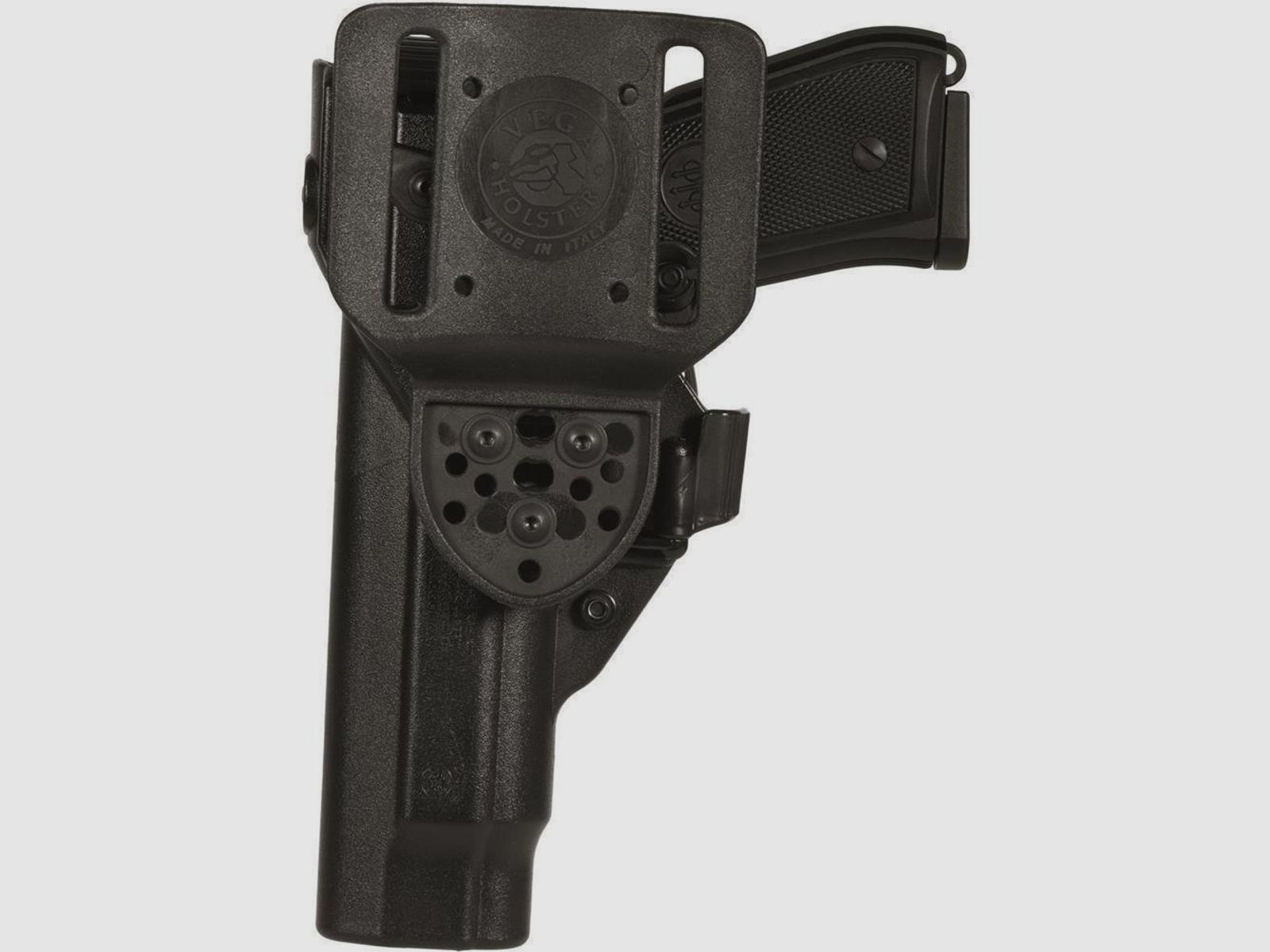 Polymer Holster SHOCKWAVE Glock 19/19X/23/25/32/38/45 Schwarz Rechtshänder