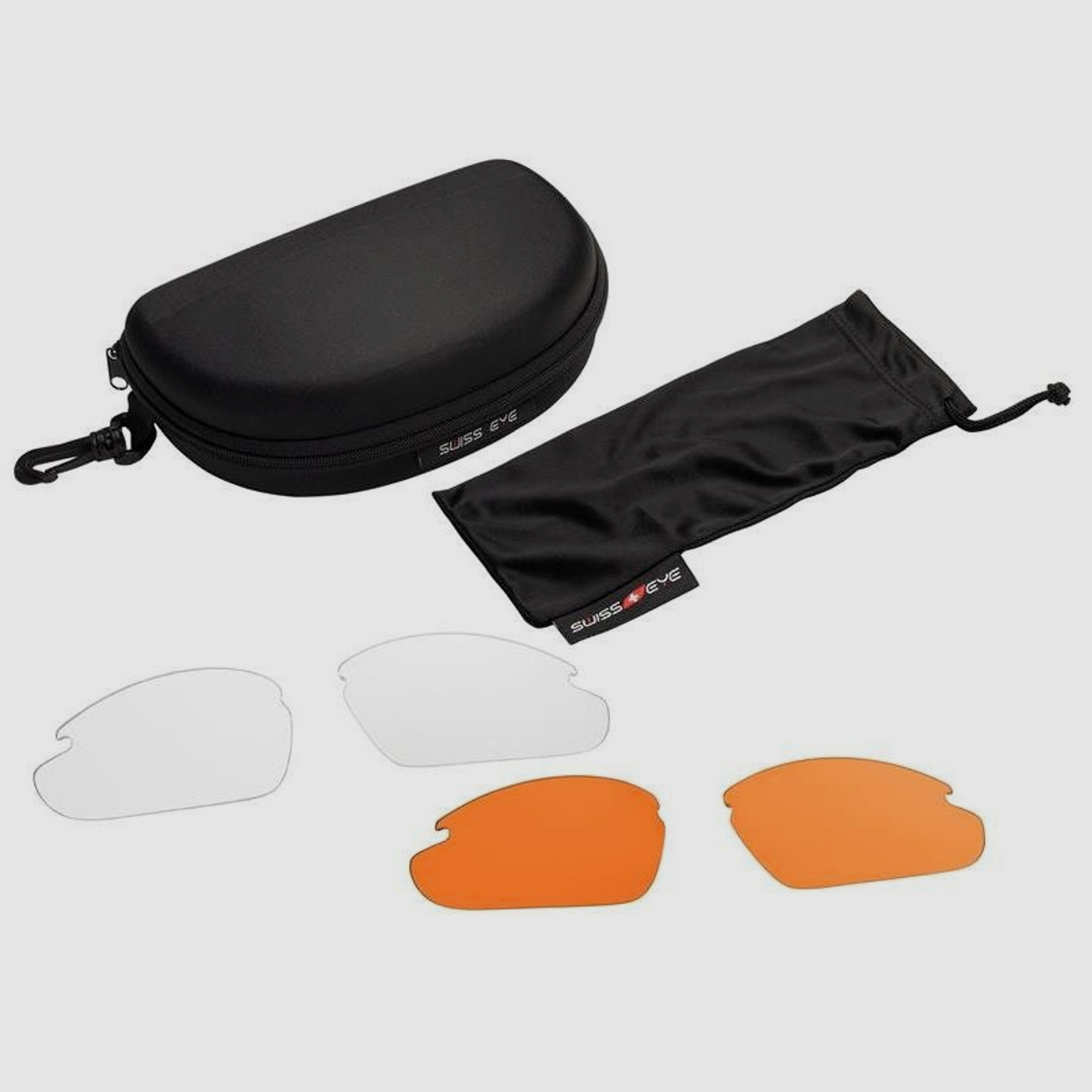 SwissEye Apache Schutzbrille rubber black - smokie + orange + clear